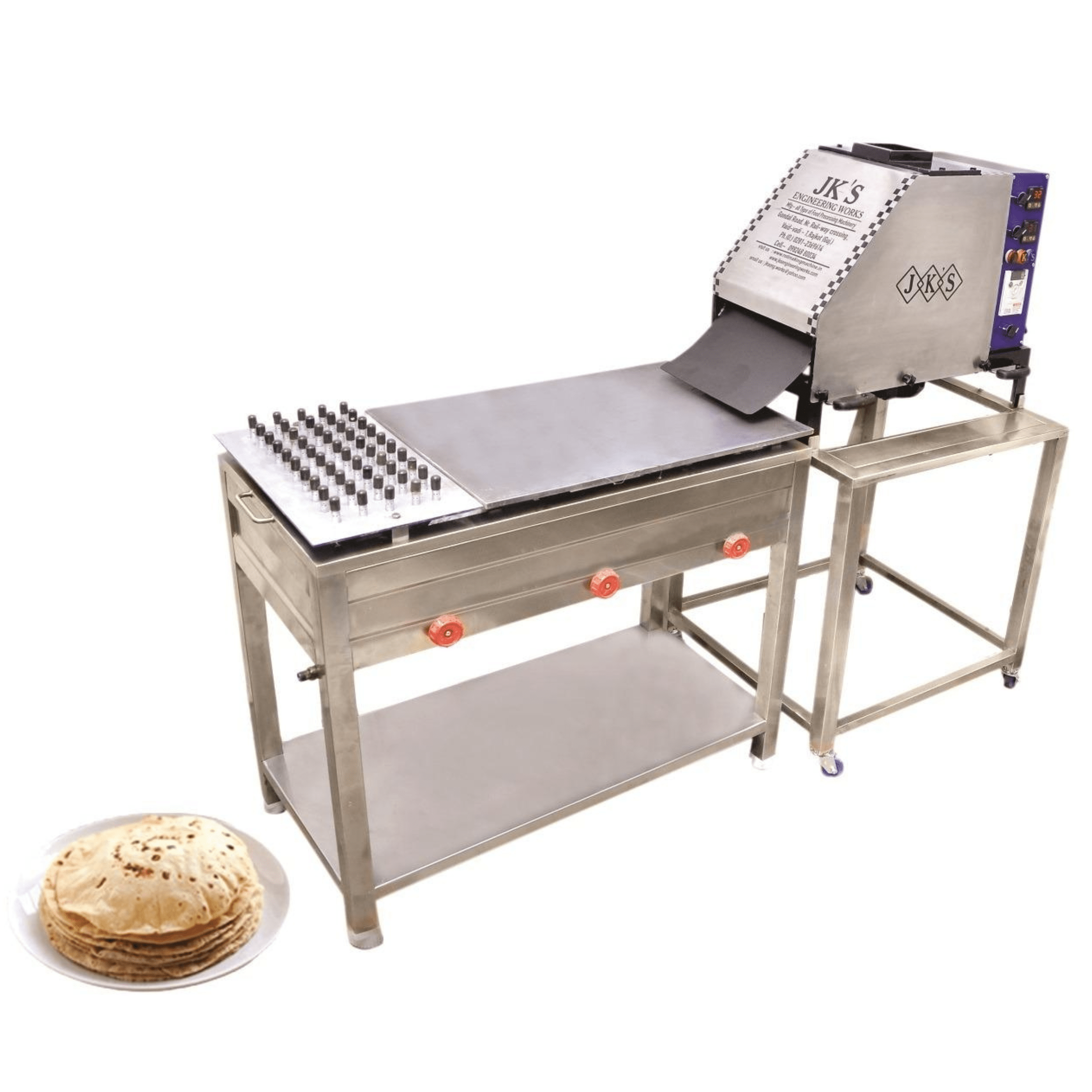 Roti & Chapati Pressing Machine With Roasting Unit (JK-2001) San Francisco USA